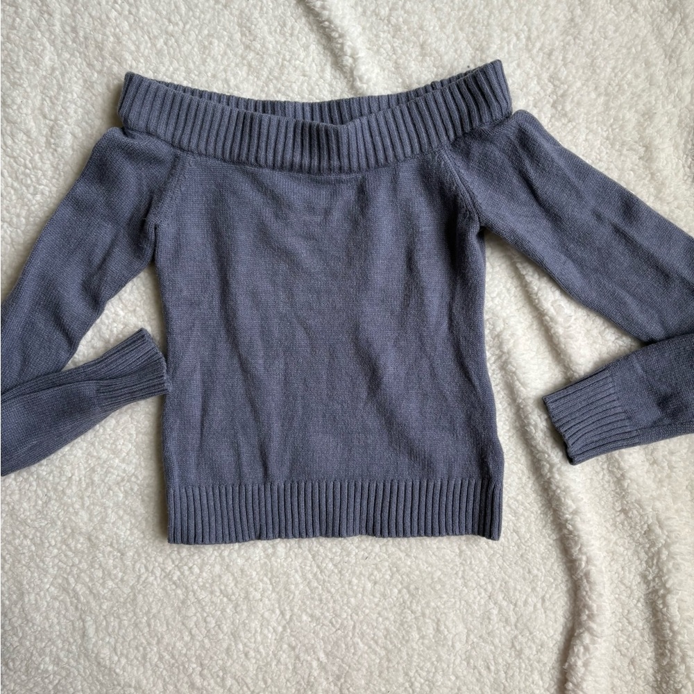 Edikted Slate Off-Shoulder Sweater